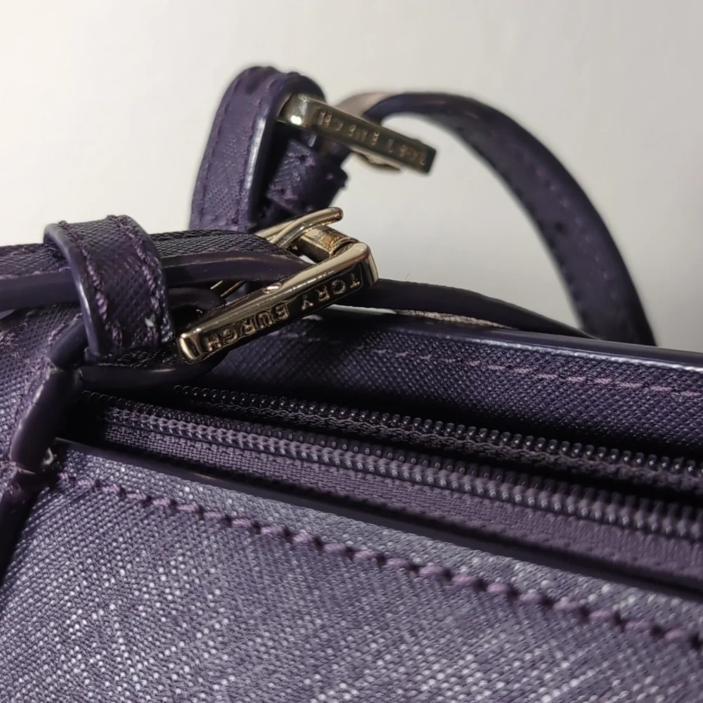 Tory Burch Elegant Purple Tote Bag